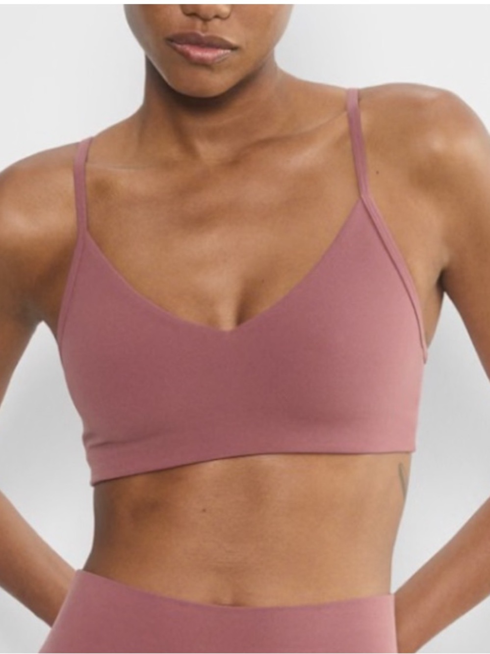Golden Aritzia hold tight sports bra in mauve (exclusive discontinued colour )